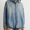 Paint-Splattered Organic Denim Shirt - FR