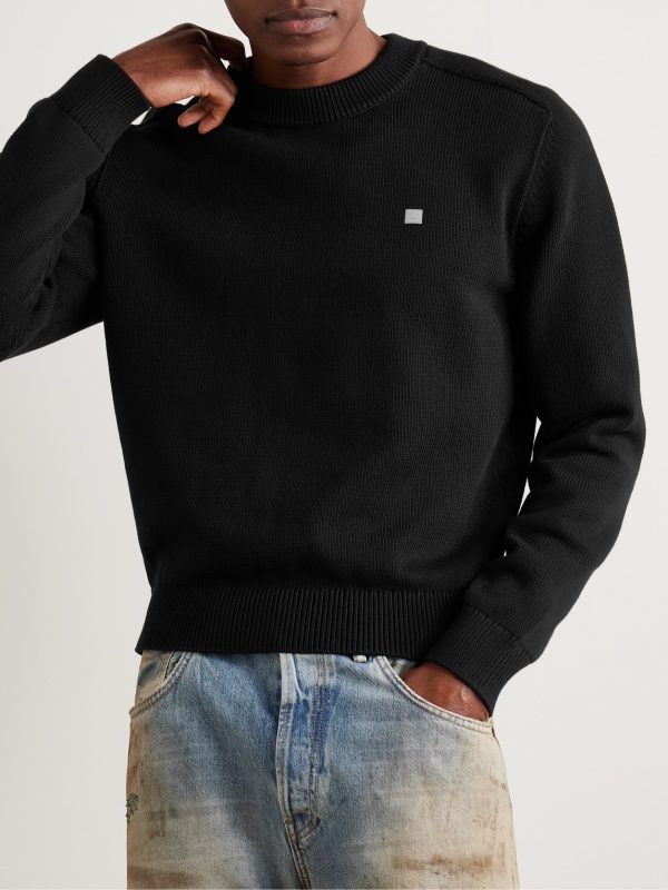 Logo-Appliquéd Cotton Sweater - FR