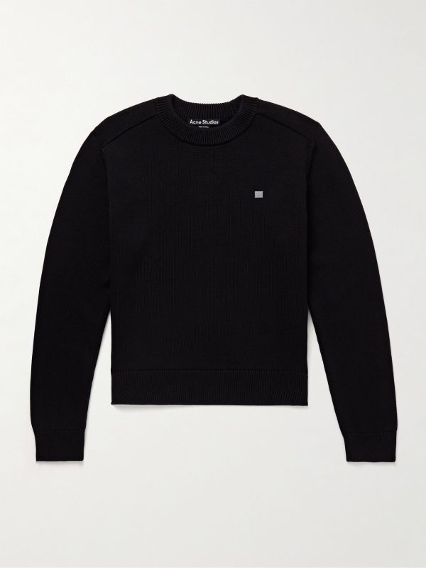 Logo-Appliquéd Cotton Sweater