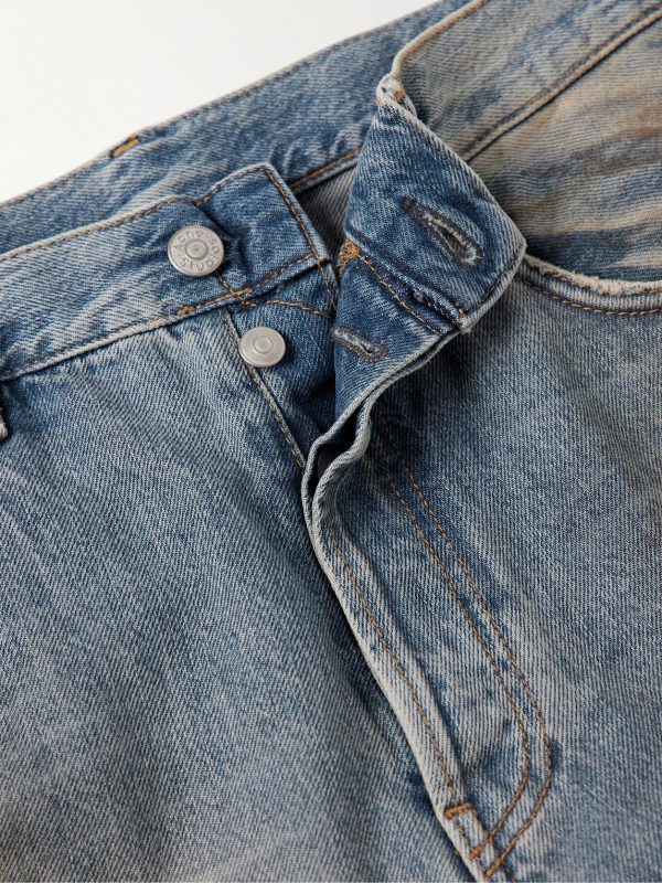 Straight-Leg Distressed Jeans - E1 Straight-Leg Distressed Jeans - E1