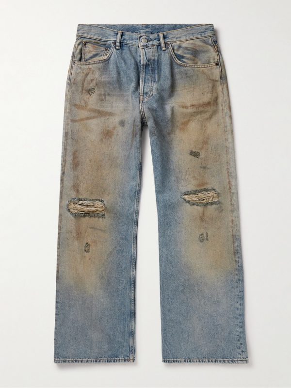Straight-Leg Distressed Jeans Straight-Leg Distressed Jeans