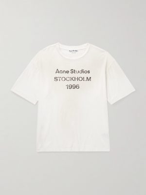 Exford Distressed Logo-Print Cotton-Jersey T-Shirt Exford Distressed Logo-Print Cotton-Jersey T-Shirt