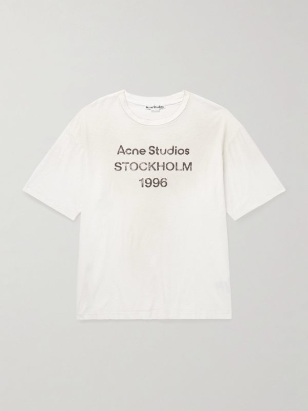 Exford Distressed Logo-Print Cotton-Jersey T-Shirt Exford Distressed Logo-Print Cotton-Jersey T-Shirt