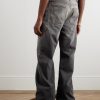 Straight-Leg Distressed Paint-Splattered Jeans - BK Straight-Leg Distressed Paint-Splattered Jeans - BK