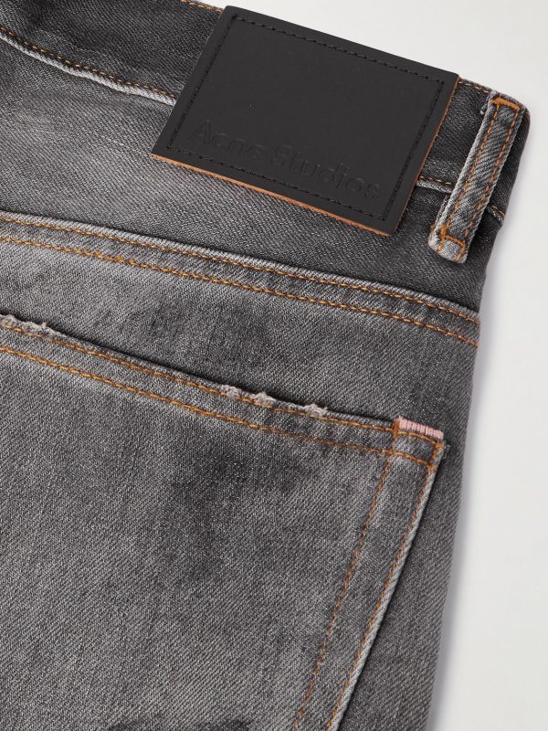Straight-Leg Distressed Paint-Splattered Jeans - CU Straight-Leg Distressed Paint-Splattered Jeans - CU
