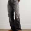 Straight-Leg Distressed Paint-Splattered Jeans - FR Straight-Leg Distressed Paint-Splattered Jeans - FR
