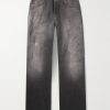 Straight-Leg Distressed Paint-Splattered Jeans Straight-Leg Distressed Paint-Splattered Jeans