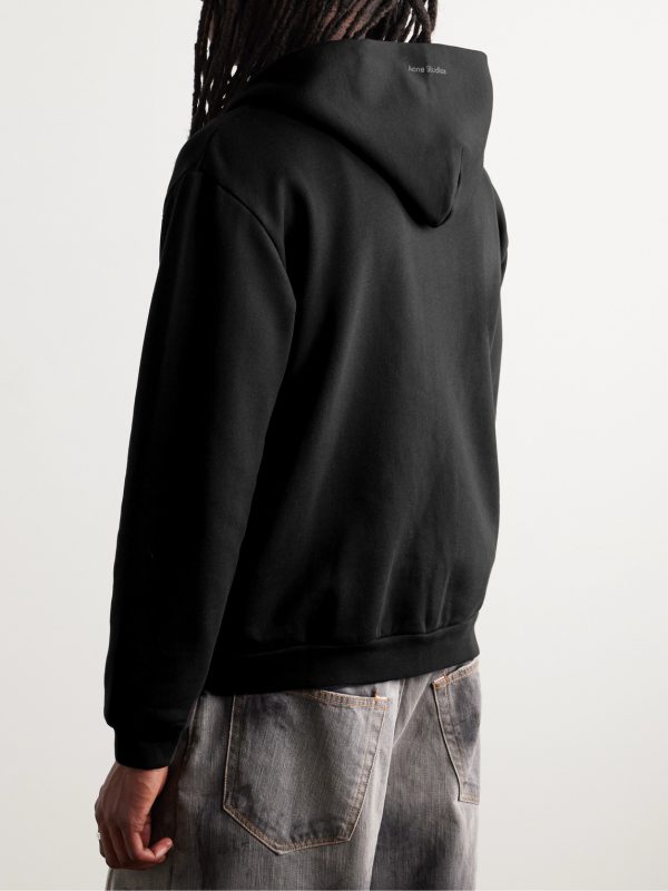 Fupiter Logo-Appliquéd Cotton-Jersey Zip-Up Hoodie - BK