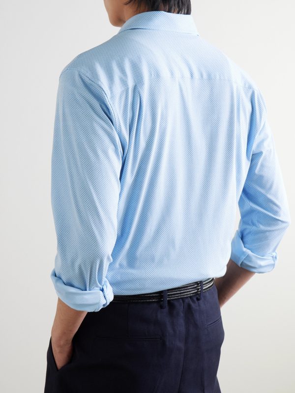 Midlands Printed Cotton-Blend Shirt - BK Midlands Printed Cotton-Blend Shirt - BK