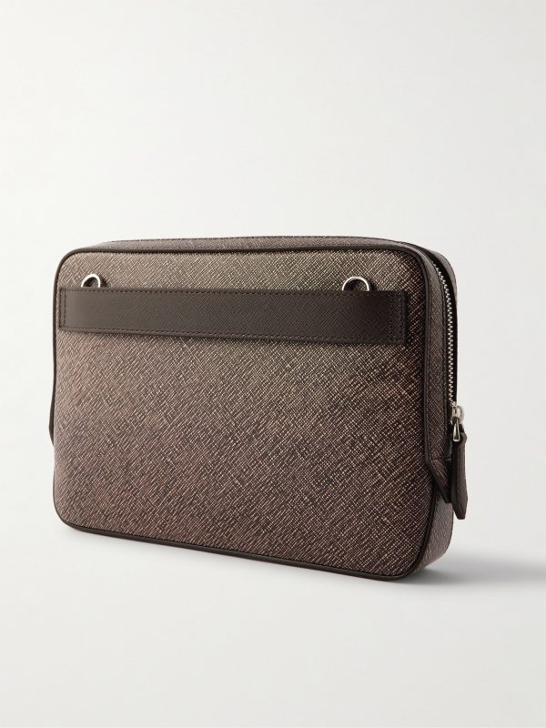 Cross-Grain Leather Messenger Bag - BK Cross-Grain Leather Messenger Bag - BK