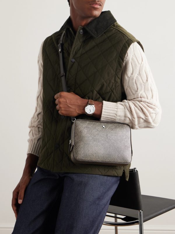 Cross-Grain Leather Messenger Bag - OU Cross-Grain Leather Messenger Bag - OU