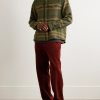 Checked Cotton-Twill Jacket - OU Checked Cotton-Twill Jacket - OU