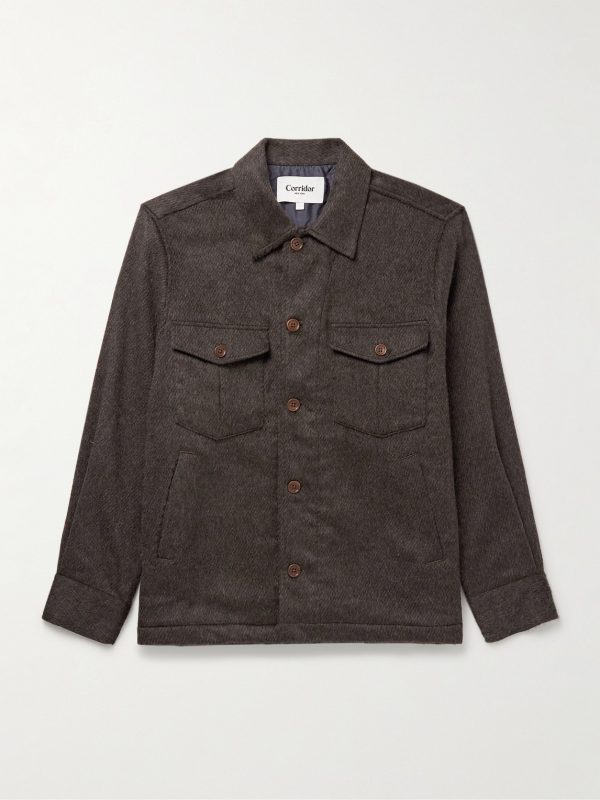 Brushed Wool-Blend Overshirt