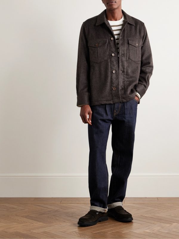 Brushed Wool-Blend Overshirt - OU