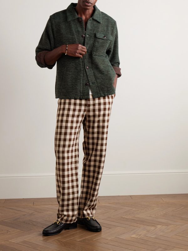 Jacquard-Knit Cotton-Blend Overshirt - OU Jacquard-Knit Cotton-Blend Overshirt - OU