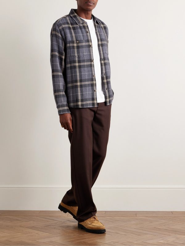 Big Twill Checked Cotton-Twill Shirt - OU Big Twill Checked Cotton-Twill Shirt - OU