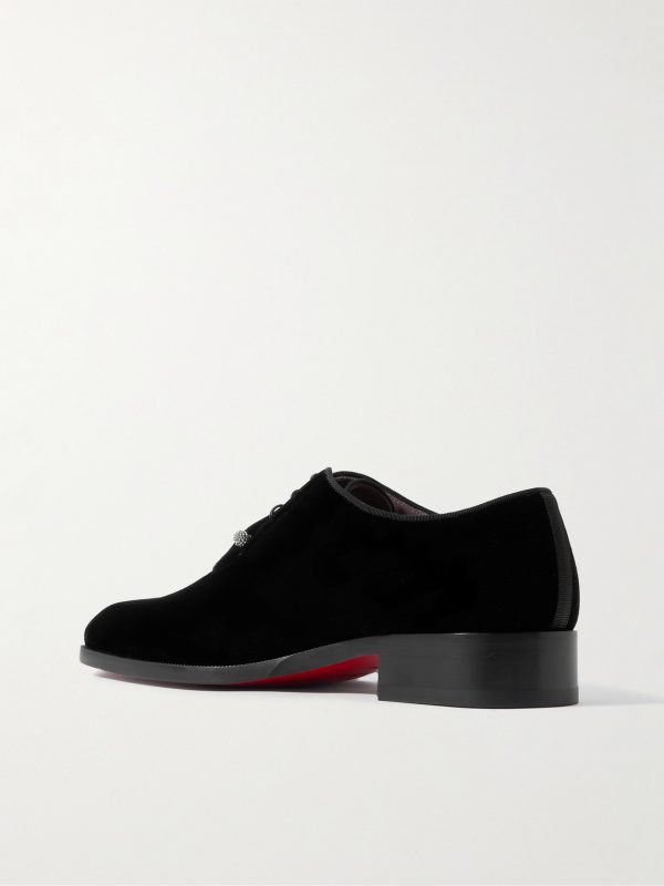 Chambeliss Night Velvet Derby Shoes - BK