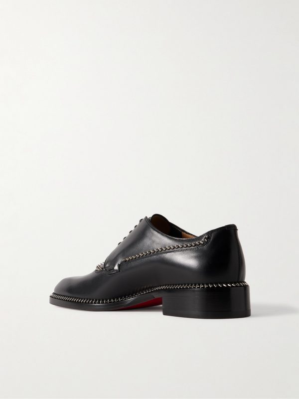 Cocoriclou Studded Leather Derby Shoes - BK Cocoriclou Studded Leather Derby Shoes - BK