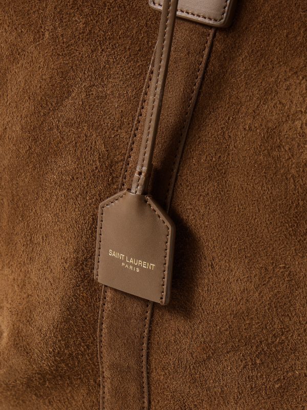 Leather-Trimmed Suede Tote Bag - CU Leather-Trimmed Suede Tote Bag - CU