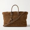 Leather-Trimmed Suede Tote Bag Leather-Trimmed Suede Tote Bag