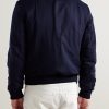 Padded Cashmere-Blend Bomber Jacket - BK Padded Cashmere-Blend Bomber Jacket - BK