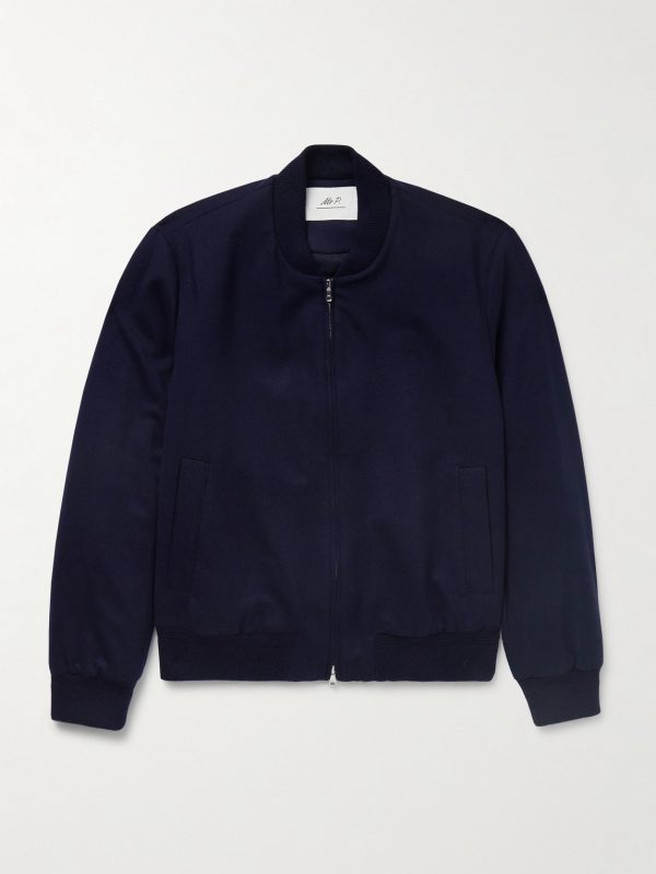 Padded Cashmere-Blend Bomber Jacket Padded Cashmere-Blend Bomber Jacket