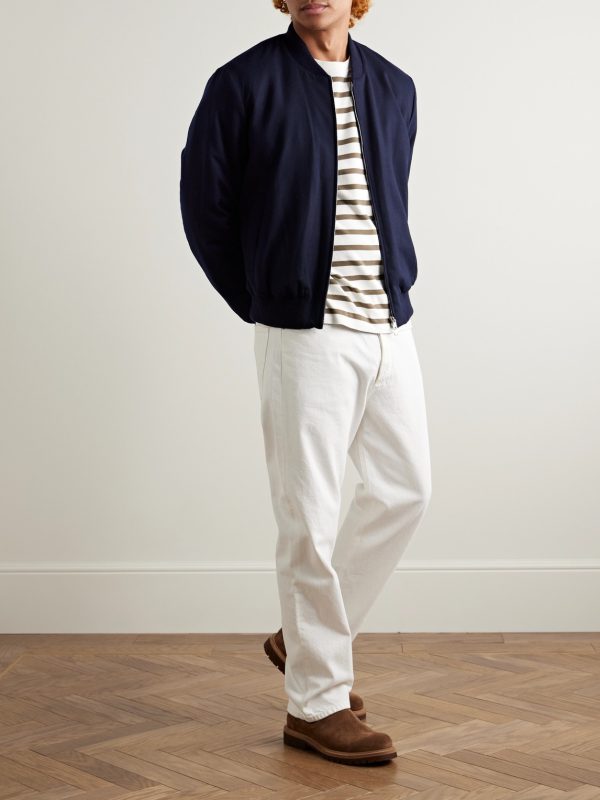 Padded Cashmere-Blend Bomber Jacket - OU Padded Cashmere-Blend Bomber Jacket - OU