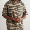Printed Shell-Trimmed Cotton-Jersey T-Shirt - FR Printed Shell-Trimmed Cotton-Jersey T-Shirt - FR