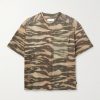 Printed Shell-Trimmed Cotton-Jersey T-Shirt Printed Shell-Trimmed Cotton-Jersey T-Shirt