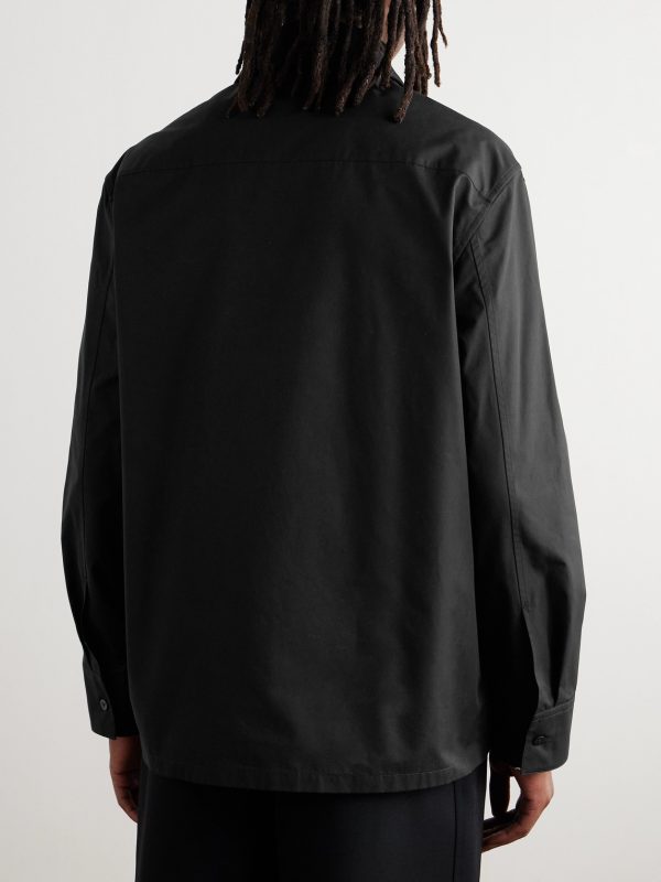 Organic Cotton-Twill Zip-Up Overshirt - BK Organic Cotton-Twill Zip-Up Overshirt - BK