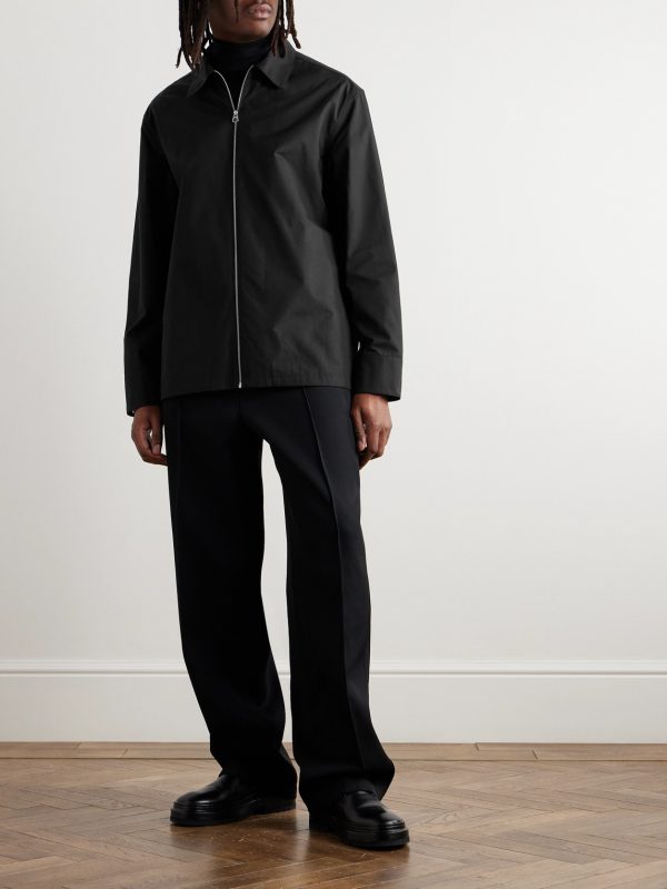 Organic Cotton-Twill Zip-Up Overshirt - OU Organic Cotton-Twill Zip-Up Overshirt - OU