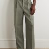 Wide-Leg Pleated Mohair and Wool-Blend Trousers - FR Wide-Leg Pleated Mohair and Wool-Blend Trousers - FR
