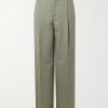 Wide-Leg Pleated Mohair and Wool-Blend Trousers Wide-Leg Pleated Mohair and Wool-Blend Trousers