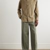 Wide-Leg Pleated Mohair and Wool-Blend Trousers - OU Wide-Leg Pleated Mohair and Wool-Blend Trousers - OU