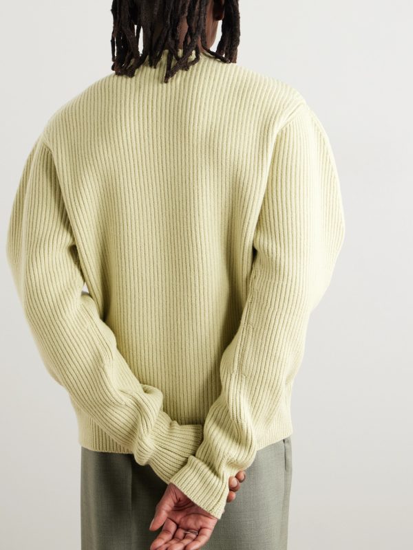 Ribbed Boiled-Wool Sweater - BK