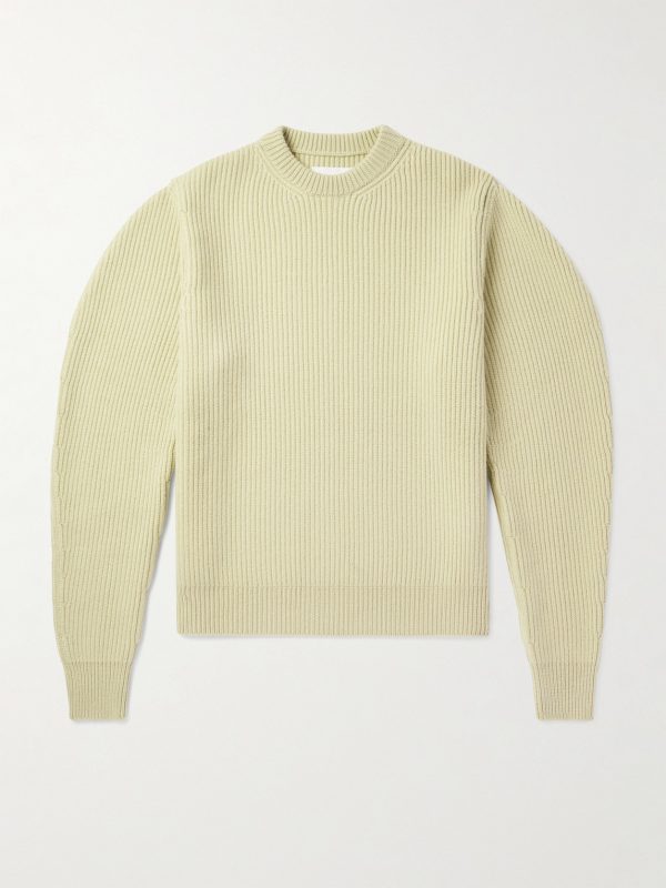 Ribbed Boiled-Wool Sweater