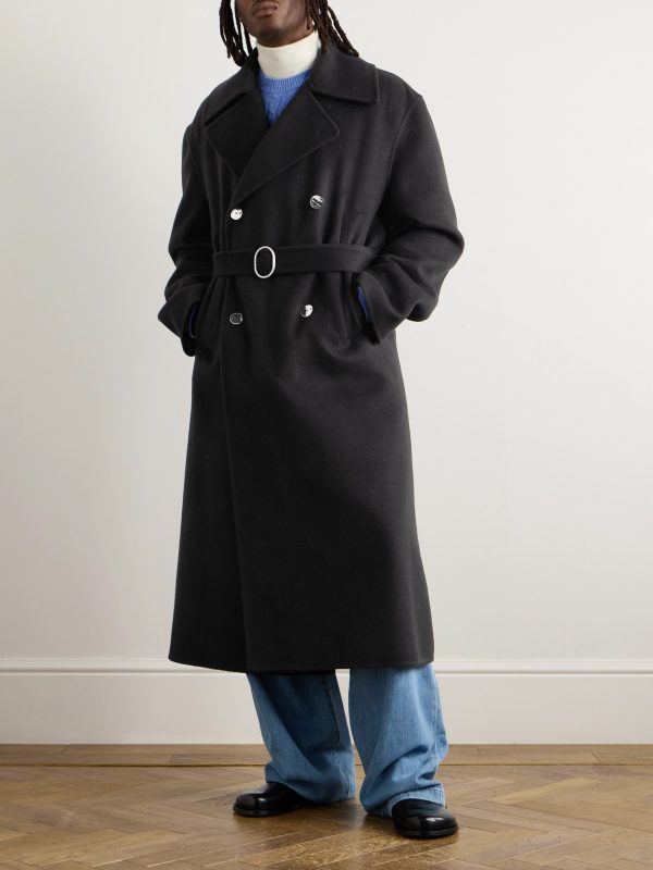 Double-Breasted Belted Double-Faced Cashmere Coat - OU Double-Breasted Belted Double-Faced Cashmere Coat - OU