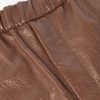 Straight-Leg Glossed Textured-Leather Trousers - E1 Straight-Leg Glossed Textured-Leather Trousers - E1