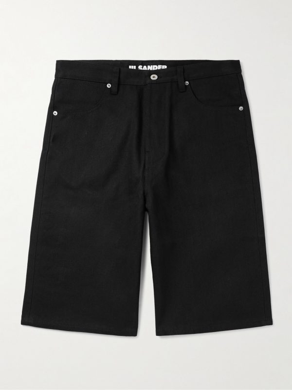 Straight-Leg Denim Shorts
