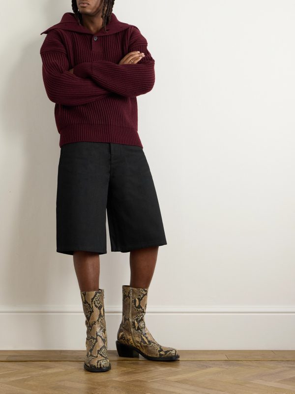Straight-Leg Denim Shorts - OU
