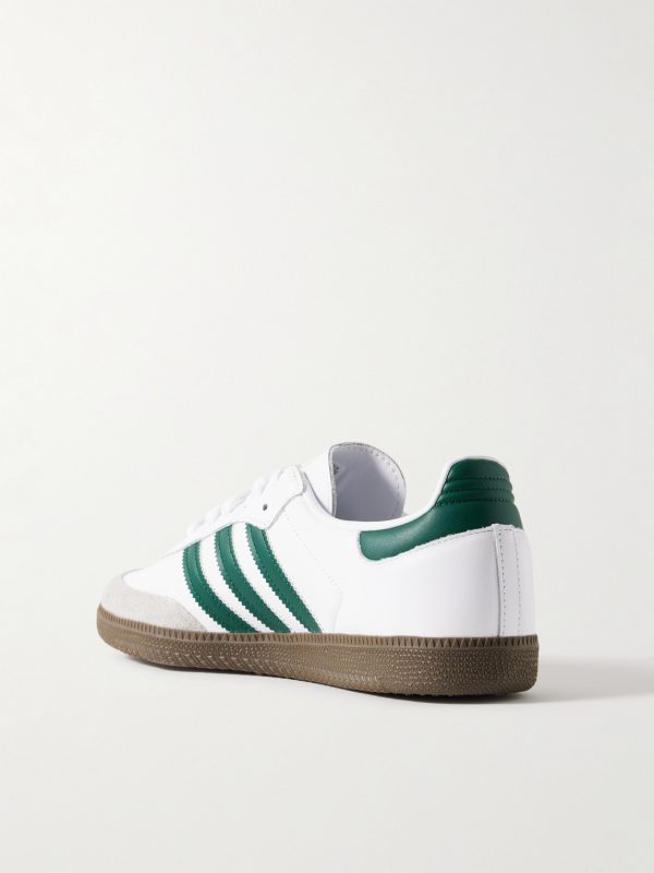 Samba OG Suede-Trimmed Leather Sneakers - BK Samba OG Suede-Trimmed Leather Sneakers - BK