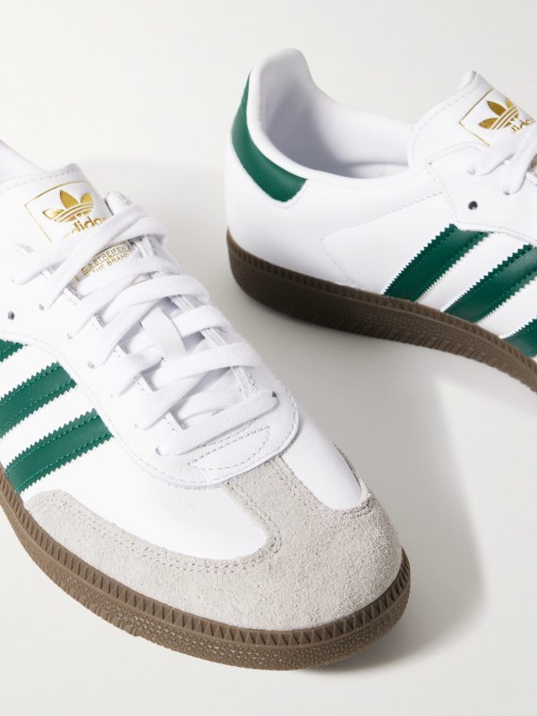 Samba OG Suede-Trimmed Leather Sneakers - CU Samba OG Suede-Trimmed Leather Sneakers - CU