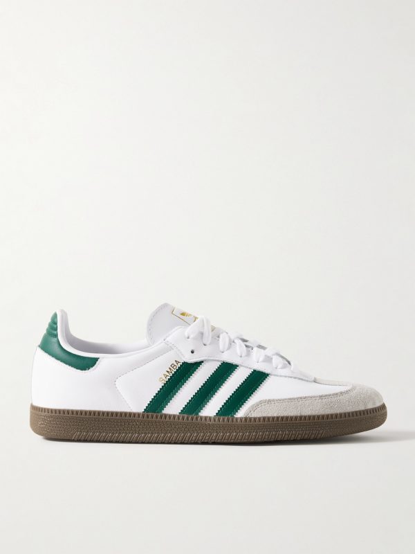 Samba OG Suede-Trimmed Leather Sneakers Samba OG Suede-Trimmed Leather Sneakers