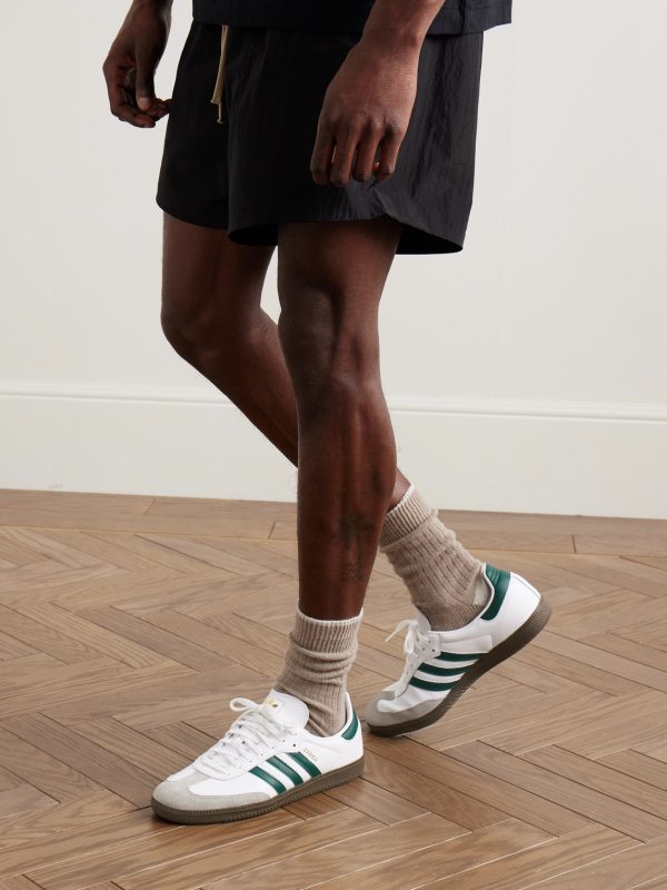 Samba OG Suede-Trimmed Leather Sneakers - OU Samba OG Suede-Trimmed Leather Sneakers - OU