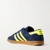 Hamburg Leather-Trimmed Suede Sneakers - BK