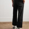 Straight-Leg Cropped Logo-Appliquéd Twill Trousers - BK