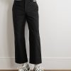 Straight-Leg Cropped Logo-Appliquéd Twill Trousers - FR