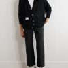 Straight-Leg Cropped Logo-Appliquéd Twill Trousers - OU