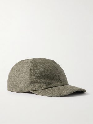 Logo-Embroidered Linen Baseball Cap