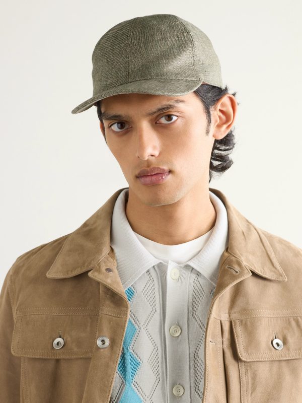 Logo-Embroidered Linen Baseball Cap - OU Logo-Embroidered Linen Baseball Cap - OU